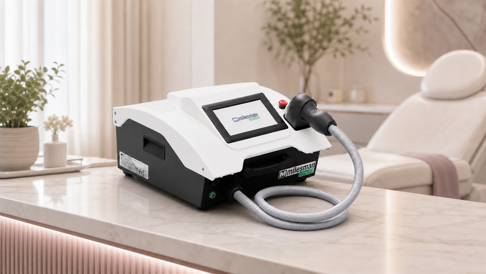 Clinic laser machine representing Milesman quadruple wavelength diode laser technology